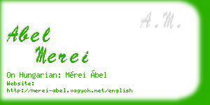 abel merei business card