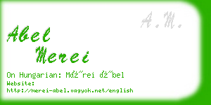 abel merei business card